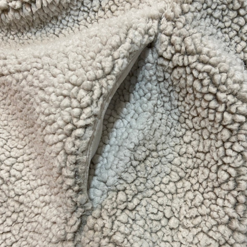 Elodie Women's M Cream Sherpa Fleece Quarter Zip Pullover Sweater - Picture 7 of 10